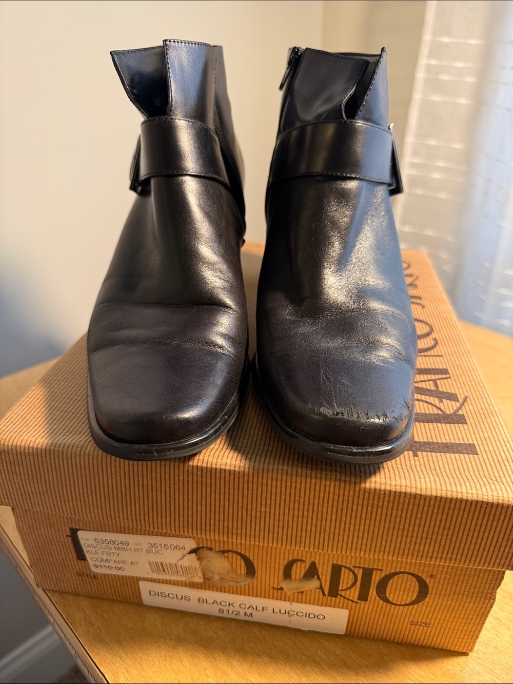 Franco Sarto Black Ankle Boots